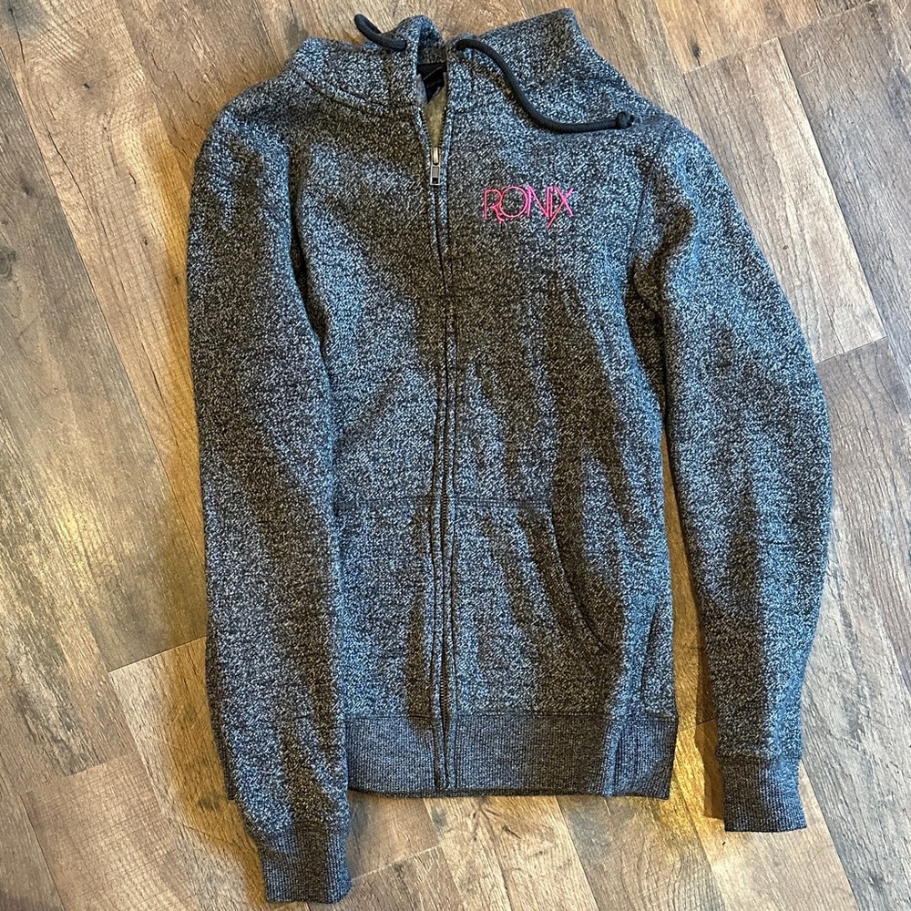 Ronix Women’s Charcoal Hoodie with Pink Logo